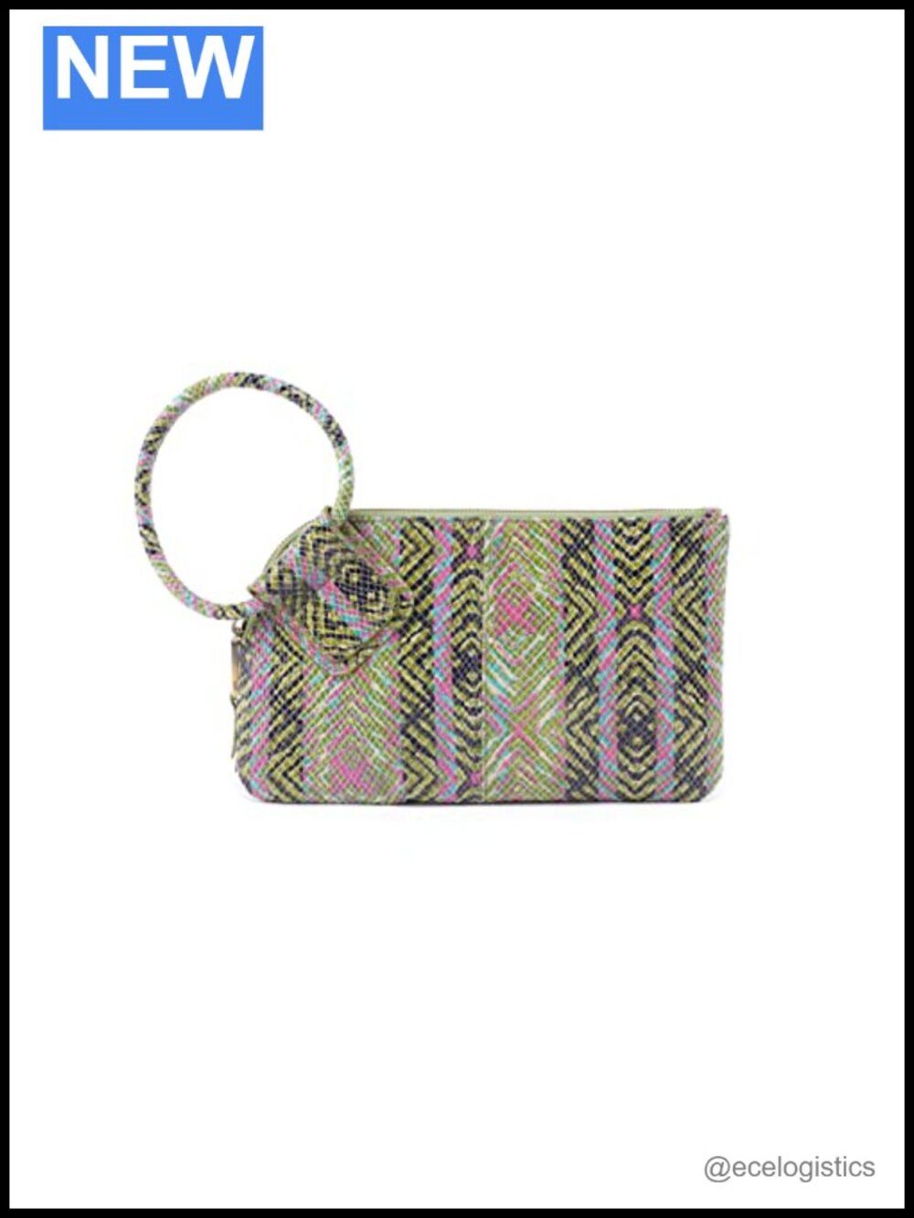 Genuine Leather Wristlet Wallet with Card Slots and Zip Pocket